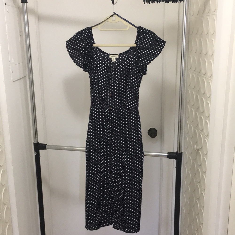 Navy midi dress